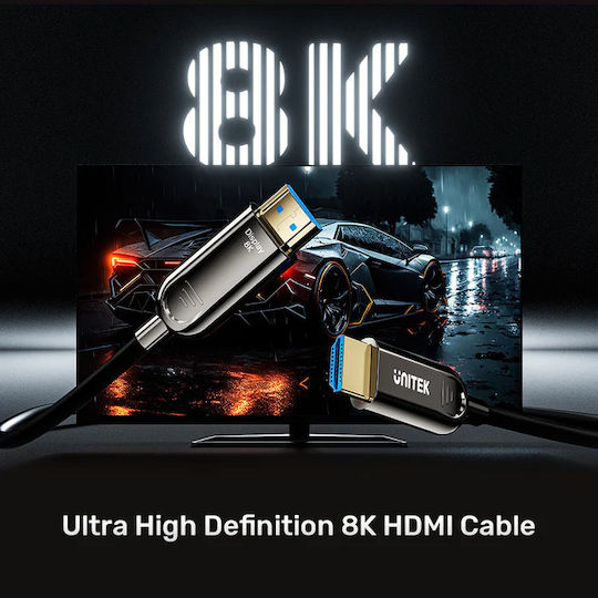 Unitek Fiber Optic HDMI 2.1 Cable 8K60Hz 10.0m C11085GY-10m