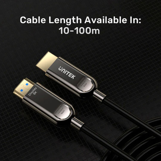 Unitek Fiber Optic HDMI 2.1 Cable 8K60Hz 10.0m C11085GY-10m