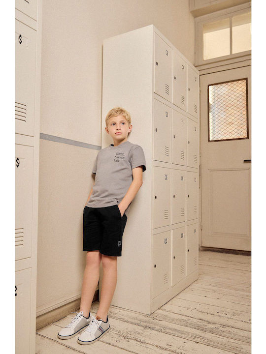 Kids Set with Shorts Summer 2 Pieces Grey Black-Grey