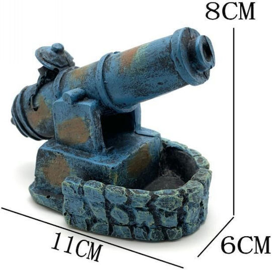 Epigasos Aquarium Decoration Cannon 11x6x8