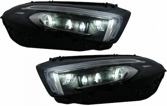 Μπροστινά Φανάρια Set Mercedes-benz A-class W177 V177 2018-2022 Αλογόνου Upgrade Full Led Drl Μοτέρ