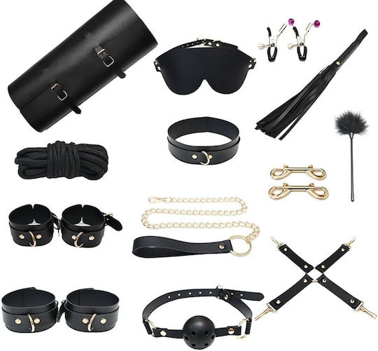 APH BDSM Kit σε Μαύρο Χρώμα 10τμχ