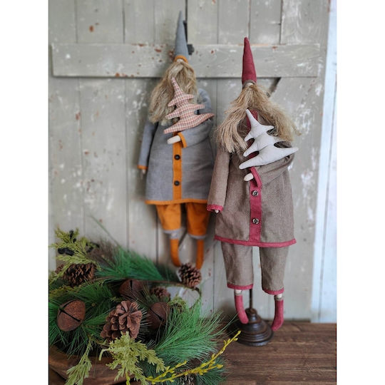Santa Claus Gray 75cm Handmade Thick