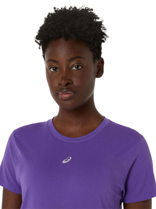 Road Seamless Ss Women's Blouse Short Sleeve Purple