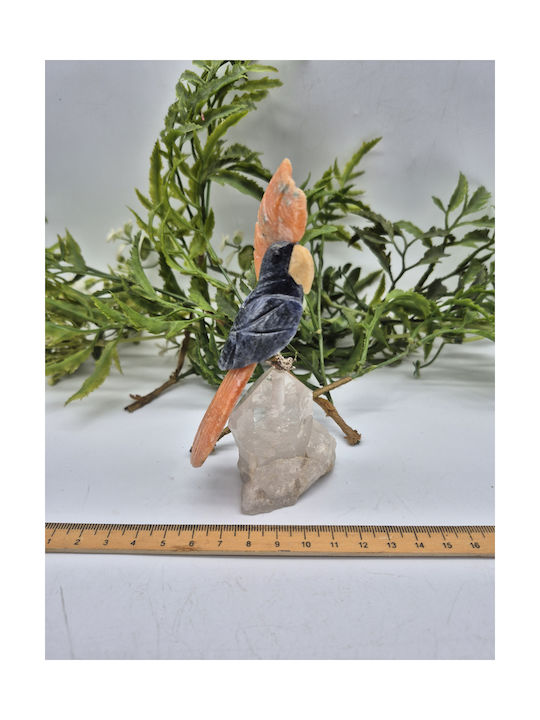 Handmade Decorative Parrot With Natural Semi-Precious Stones