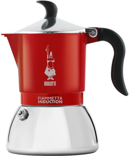 Bialetti Cafetieră Pentru Plită Espresso Inox Roșu
