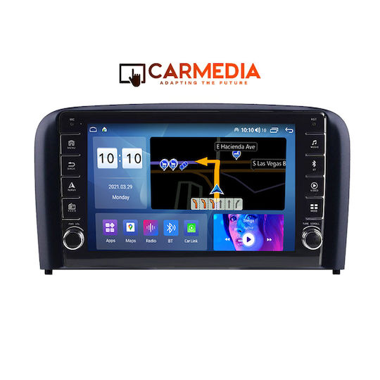 Carmedia Ηχοσύστημα Αυτοκινήτου για Volvo S80 1998-2006 (Bluetooth/USB/WiFi/GPS/Apple-Carplay/Android-Auto) με Οθόνη Αφής 9"
