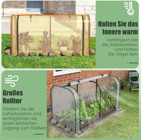 Costway GT4291WH Greenhouse with Metal Frame 1.18x0.55x0.6m
