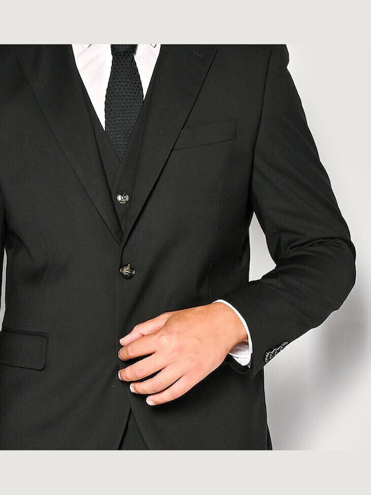 Men's Summer Suit Slim Fit Black