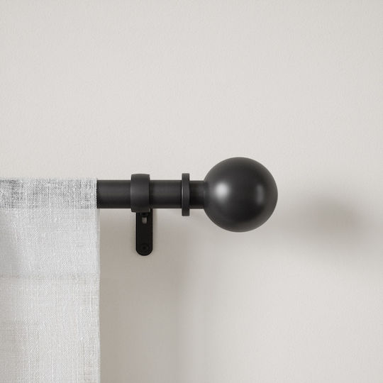 Umbra Pliabil Metalic Galerie pentru perdele Bolas Simplu Φ2.5mm 91-183buc Șah mat negru