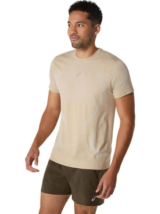 Road Seamless Athletic T-shirt Beige
