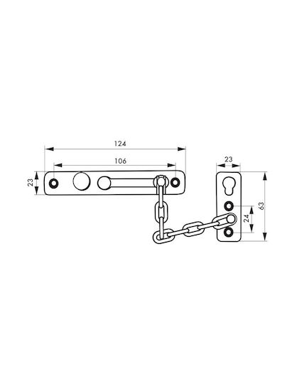 Türgriffe & Haken Türkette Nikel Thirard 00209408