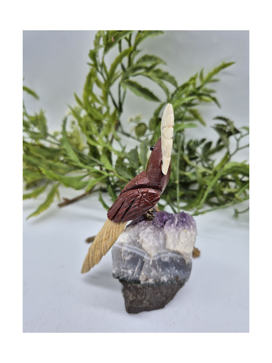 Handmade Carved Decorative Parrot Semi-Precious Stones