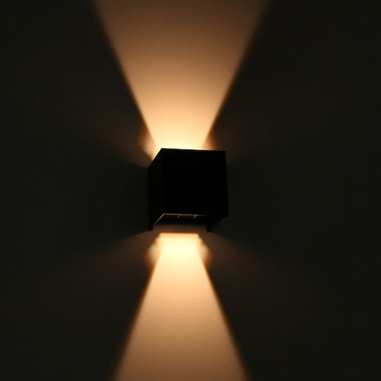 123led Wall-Mounted Outdoor Light LED IP54 5.5W with Warm White Light Double Beam