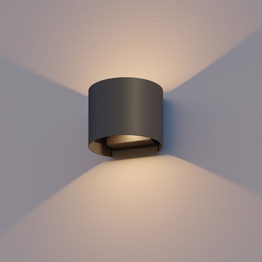 123led Επιτοίχιο Εξωτερικό Φωτιστικό LED IP54 5.5W Διπλής Δέσμης