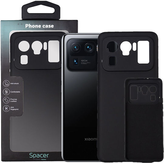 Husă Telefon Spacer Xiaomi Mi 11 Ultra 5g Spacer Grosime 2 Mm Material Silicon Flexibil + Interior Microfibră Negru sppc-xi-mi-11u5g-slk