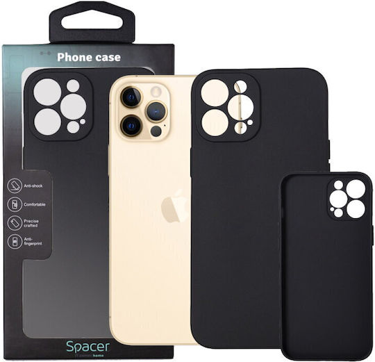 Калъф За Мобилен Телефон iPhone 13 Pro Max Spacer 1.5 Мм Дебелина Гъвкав TPU Материал Черен sppc-ap-ip13pm-tpu