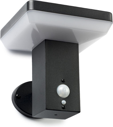 123led Wall Mounted Solar Light 380lm Warm White 3000K with Motion Sensor and Photocell IP54