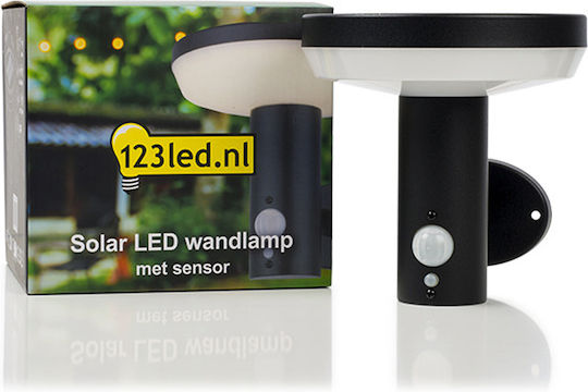 123led Wall Mounted Solar Light 380lm Warm White 3000K with Motion Sensor and Photocell IP54