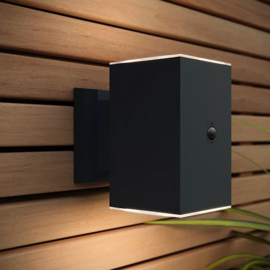 123led Wall Mounted Solar Light 40lm Warm White 3000K with Motion Sensor and Photocell IP54