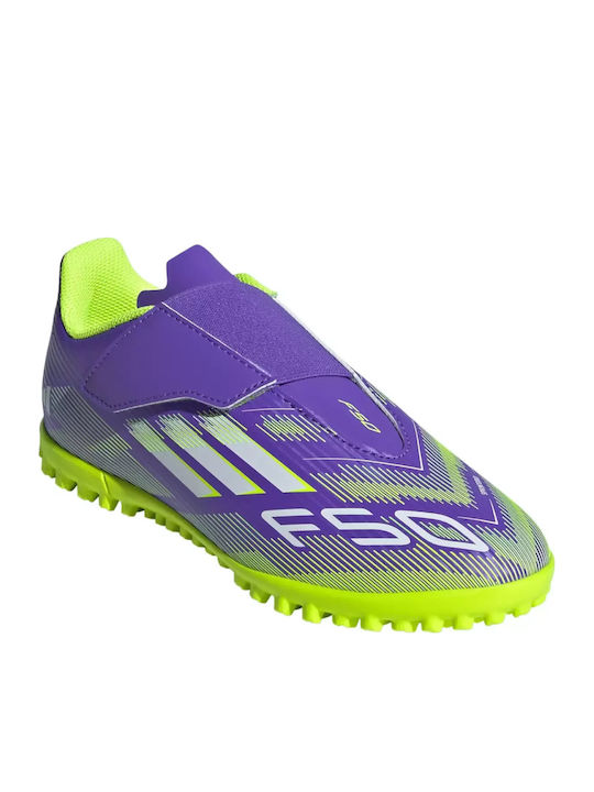 F50 Club Kids Turf Soccer Shoes without Laces Purple