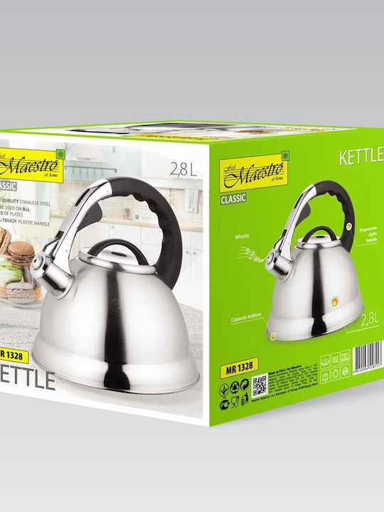 Maestro Βραστήρας Ανοξείδωτος Ασημί 2800ml