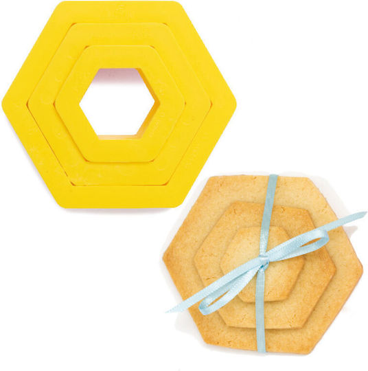 Decora Hexagon Cookie Cutters 3 Pcs