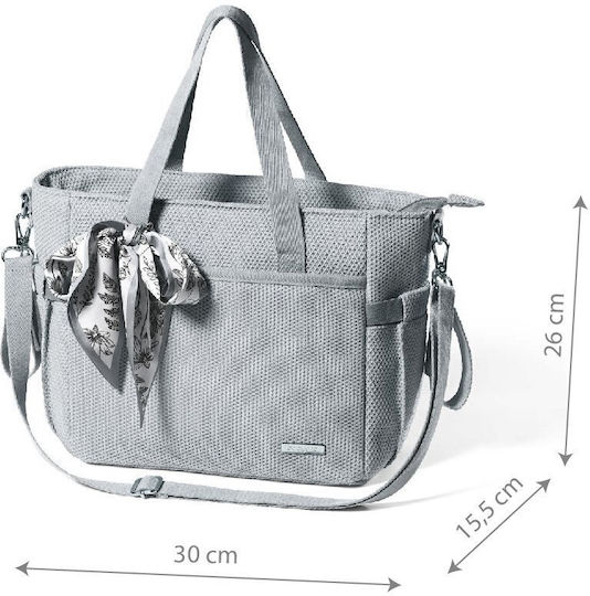 Babyono Shoulder Bag - Changing Mat Carmen Gray 30x26x16cm