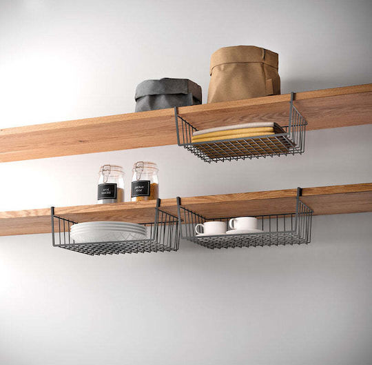 Metaltex Κρεμαστό Ράφι Lava Therm Kanguro Μεταλλικό 40x26x14εκ. Μαύρο
