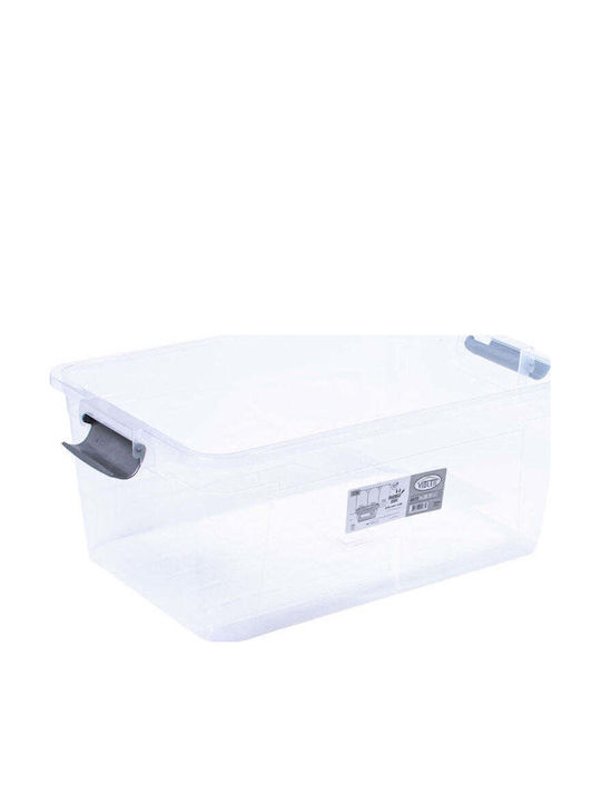 Happy House Plastic Storage Box with Lid Transparent 43x28x19cm 1pcs