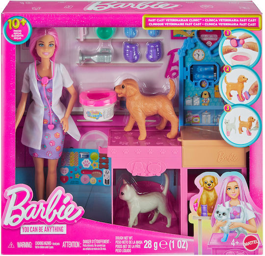 Barbie Iatreio Gia Zoiakia Set Koukles Gia 4 Plus Etón