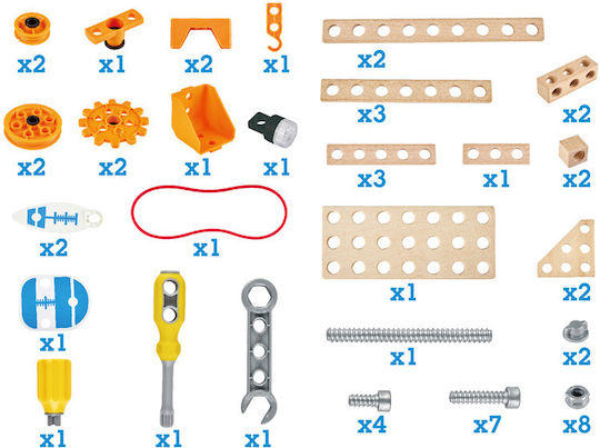 Hape Kinderwerkzeug Deluxe Experiment Kit aus Holz 42Stück