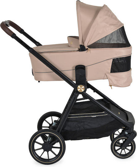 Cangaroo Celebrity Adjustable 2 in 1 Baby Stroller Suitable for Newborn Crepe beige 18.8kg