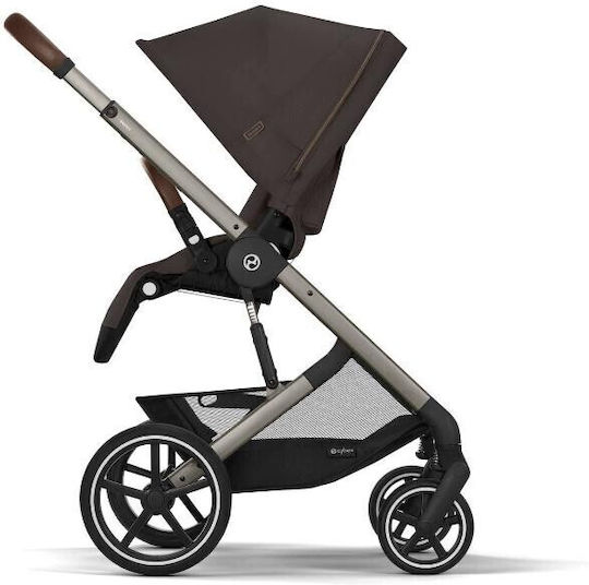 Cybex Balios S LUX Adjustable Baby Stroller Suitable for Newborn Chocolate Brown / Taupe Frame 11.7kg