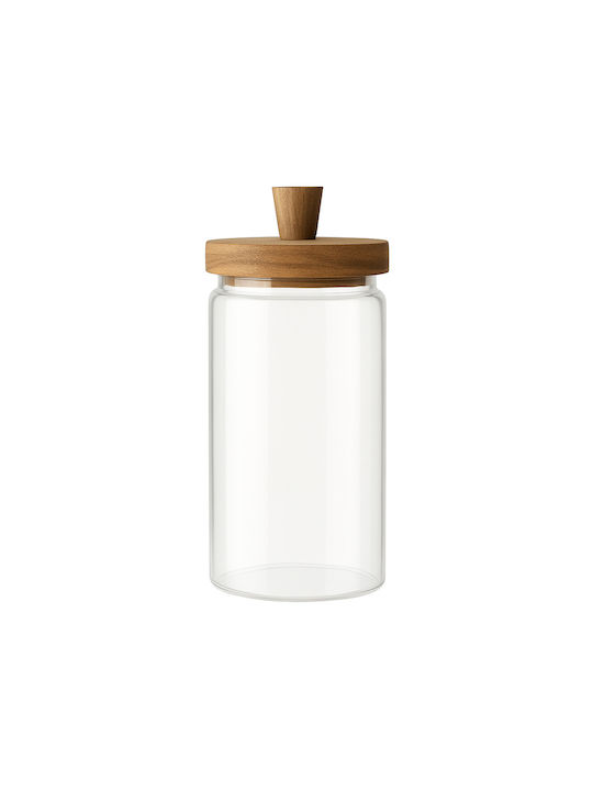 Galifas General Use Glass Jar with Airtight Lid Transparent 9x19cm 1 Piece