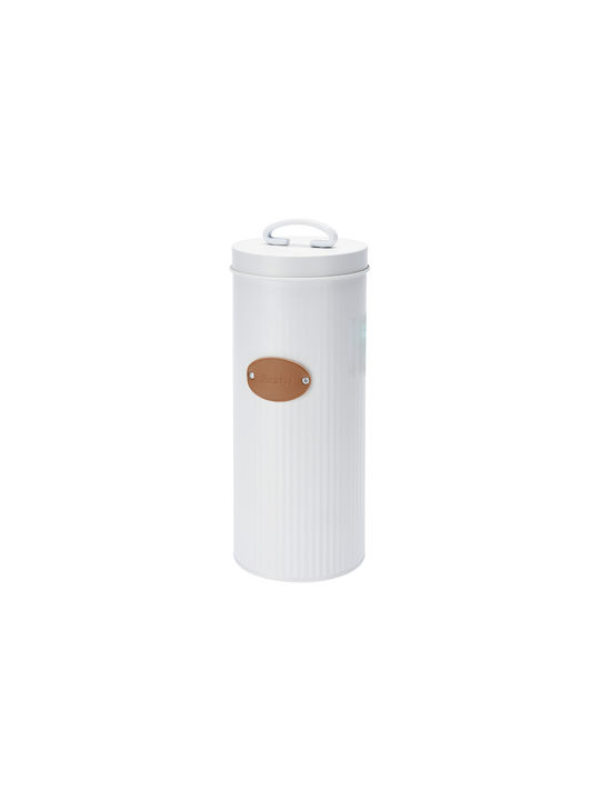 Excellent Houseware Βάζο Ζυμαρικών με Καπάκι από Ανοξείδωτο Ατσάλι Λευκό 2500ml