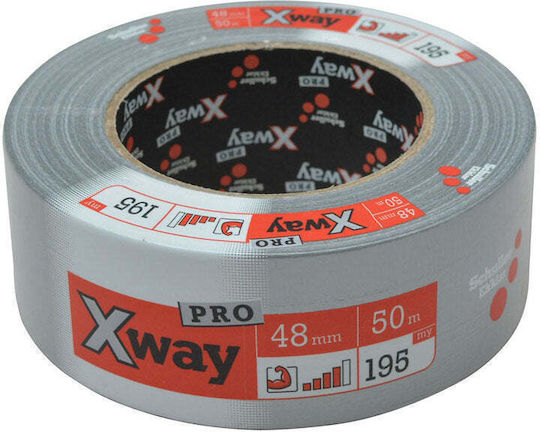 Шулер Ехклар лепяща лента 4,8см X-way Pro 50м Екстра здраво лепило Сребриста Шулер Ех Клар