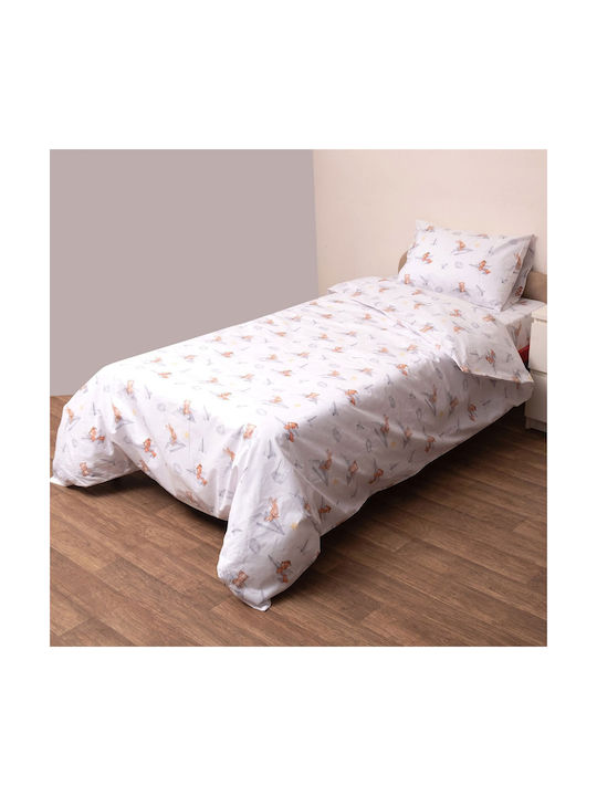 Viopros Set Baby Sheets Cradle Cotton Huck White 80x100cm 2 Pieces
