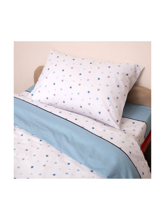 Viopros Baby Sheets Set Cradle Cotton Light Blue 80x100cm 2pcs