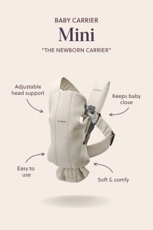 BabyBjorn Κλασικός Μάρσιπος Mini Woven Μπλε με Μέγιστο Βάρος 11kg