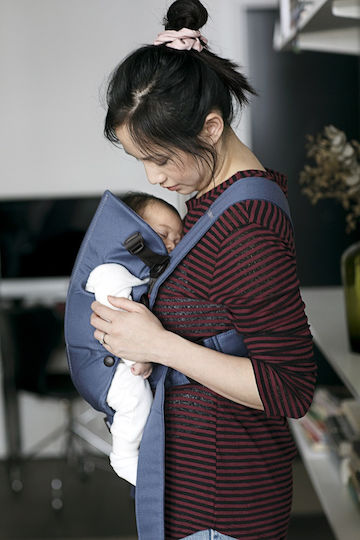 BabyBjorn Κλασικός Μάρσιπος Mini Woven Μπλε με Μέγιστο Βάρος 11kg