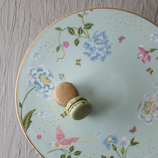 Laura Ashley Heritage Τουρτιέρα από Πορσελάνη με Πόδι Πολύχρωμη