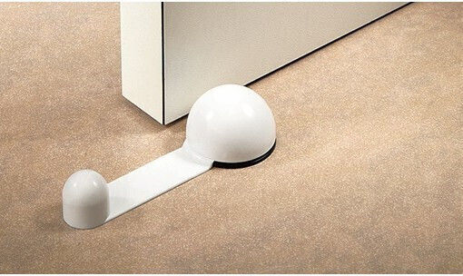 Door Stopper Adhesive Plastic White 1pcs