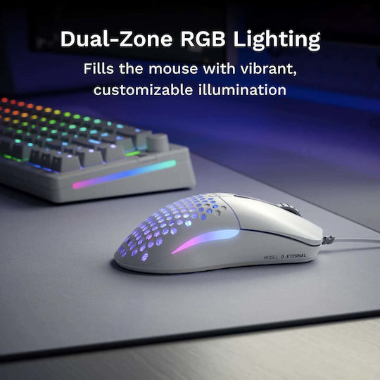 Glorious PC Gaming Race Model O Eternal RGB Gaming Ποντίκι 12000 DPI Λευκό