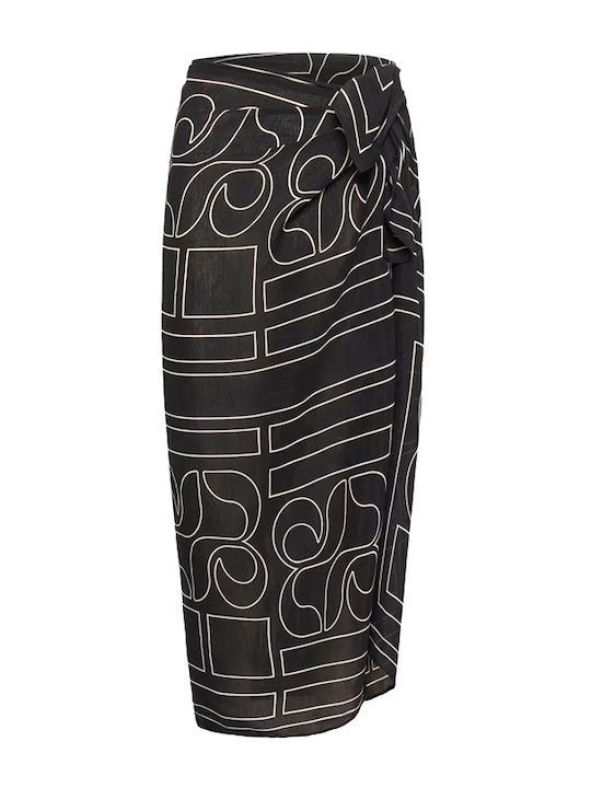 My Essential Wardrobe Sun Striped Scarf Women My Essential Wardrobe Μαυρο 10705174-100031