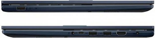 Asus Vivobook 15 X1504VA-BQ721W 15.6" Full HD Тъчскрийн (i7-1355U/16GB/512GB SSD/Windows 11 Home) Тихосиньо (Английски САЩ Клавиатура)