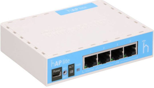 MikroTik hAP Lite Zugangspunkt Wi‑Fi 4 Einzelband (2,4 GHz)
