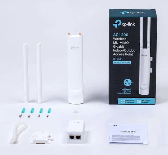 TP-LINK EAP225-Outdoor v1 Външна Точка за Достъп Wi-Fi 5 Двулентов (2.4 и 5GHz) Единичен Комплект
