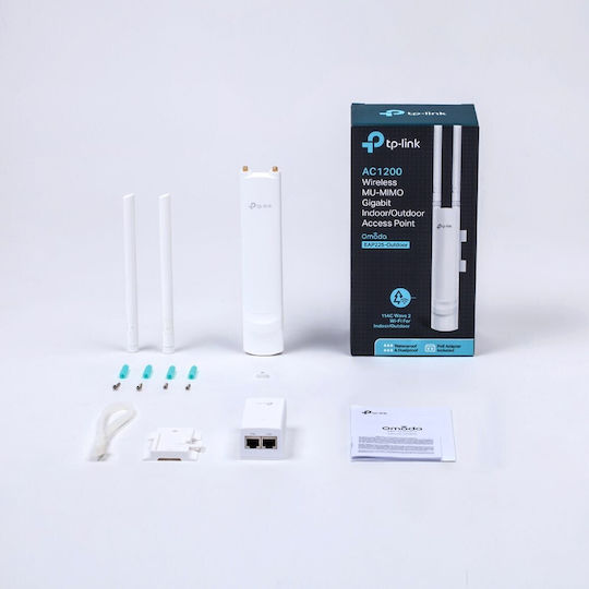 TP-LINK EAP225-Outdoor v1 Външна Точка за Достъп Wi-Fi 5 Двулентов (2.4 и 5GHz) Единичен Комплект