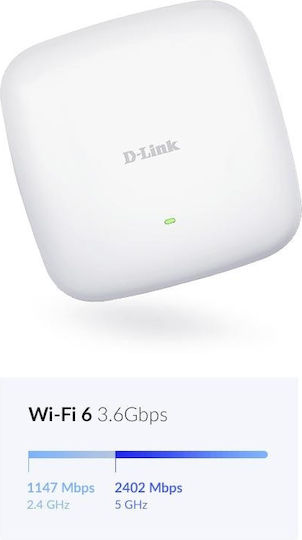 D-Link DAP-X2850 v1 Access Point Wi‑Fi 6 Dual Band (2.4 & 5GHz)